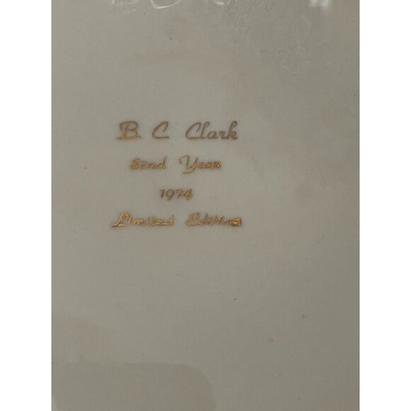 B.C. Clark 82nd Year 1974 Limited Edition Christmas Tree Plate 8.5" - Picture 5 of 5